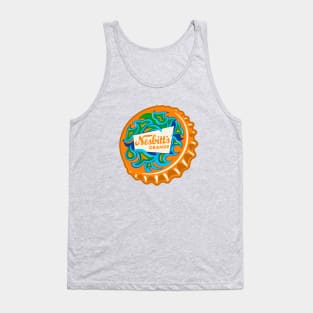 Vintage Nesbitt's Psychedelic Orange Soda Bottlecap Tank Top